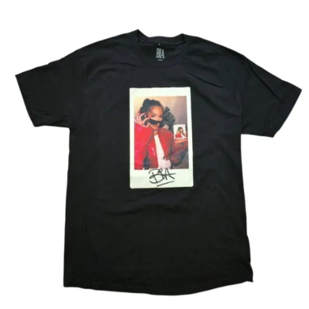 BIA Graphic T-Shirt Black XXX-Large 100% Cotton Short Sleeve Crew Neck